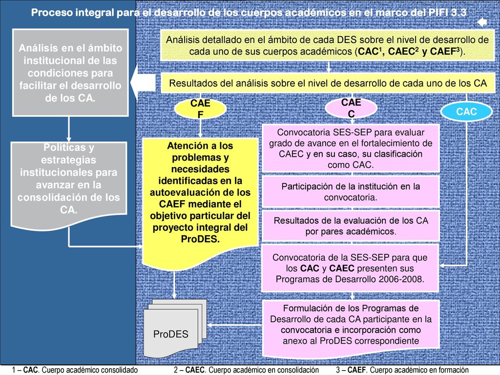 Guía para analizar el grado de desarrollo de un Cuerpo Académico