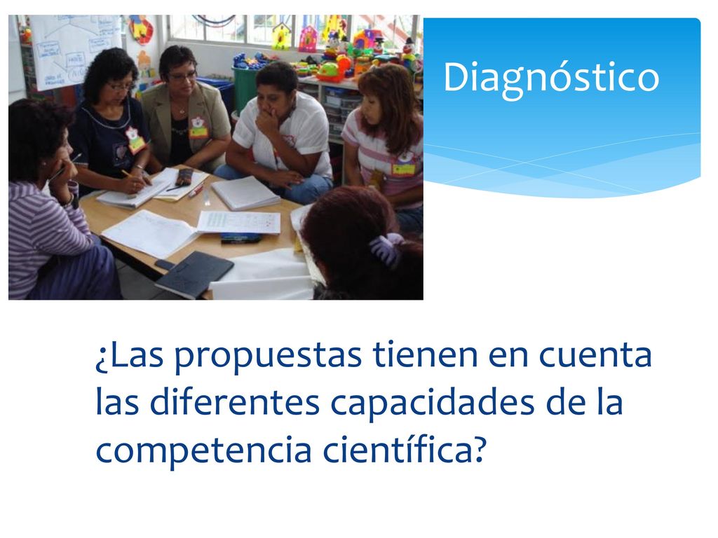 Diagnóstico ¿Las propuestas tienen en cuenta las diferentes capacidades de la competencia científica