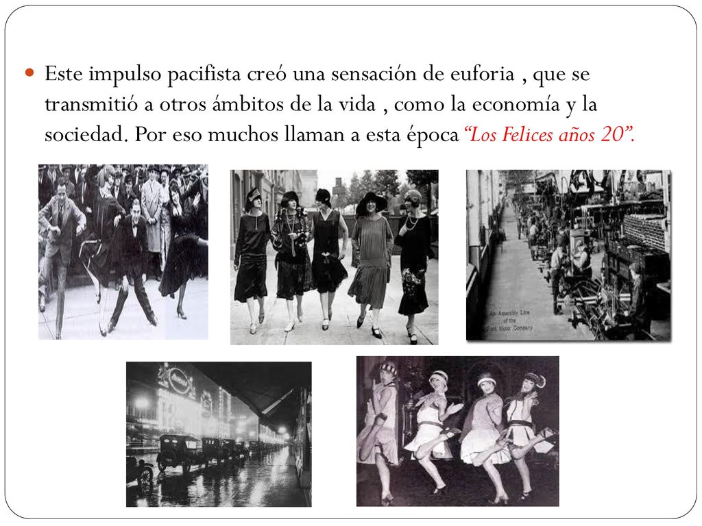 Este impulso pacifista creó una sensación de euforia , que se transmitió a otros ámbitos de la vida , como la economía y la sociedad.