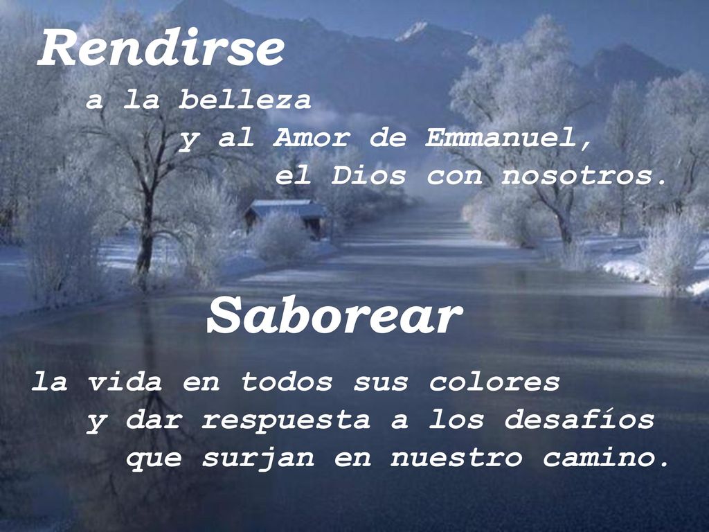 Rendirse Saborear a la belleza y al Amor de Emmanuel,