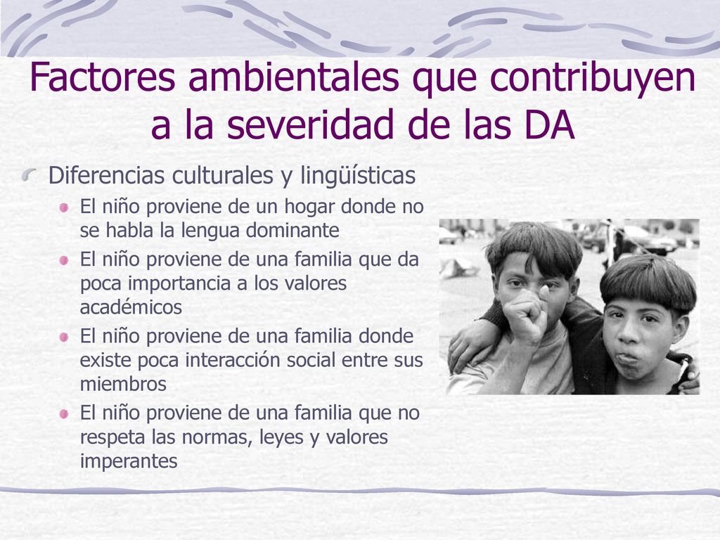 Factores ambientales que contribuyen a la severidad de las DA