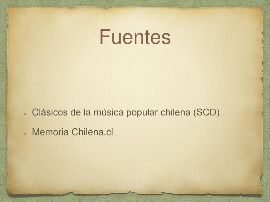 Fuentes Clásicos de la música popular chilena (SCD) Memoria Chilena.cl