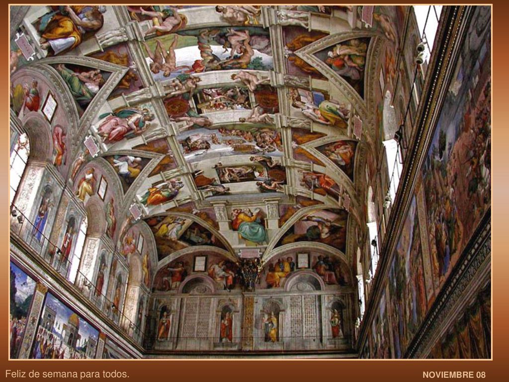 Y ahora, después de admirar los frescos, nos situamos debajo de las pechinas de David y Goliat y Judit y Holofernes , aquí tenemos la salida, hago esta observación porque si alguno tiene tortícolis encuentre la puerta tanteando la pared.