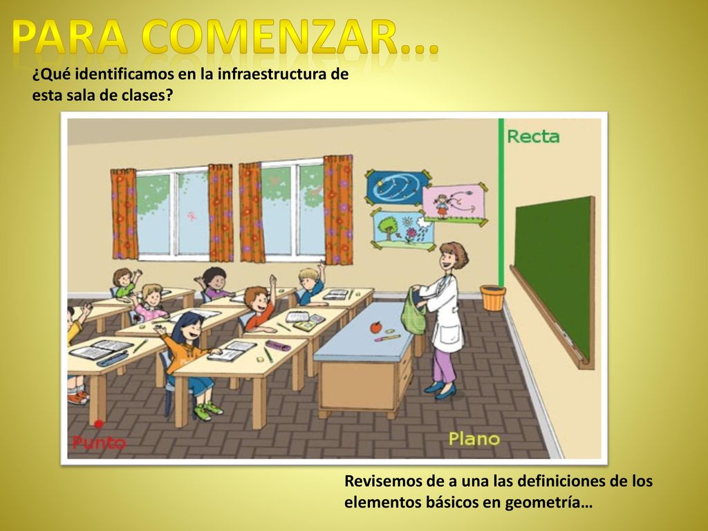para comenzar... ¿Qué identificamos en la infraestructura de esta sala de clases