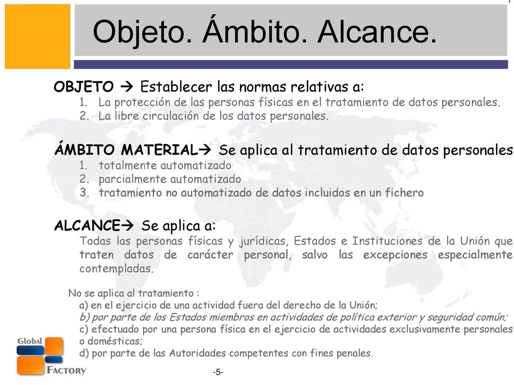 Objeto. Ámbito. Alcance. OBJETO  Establecer las normas relativas a: