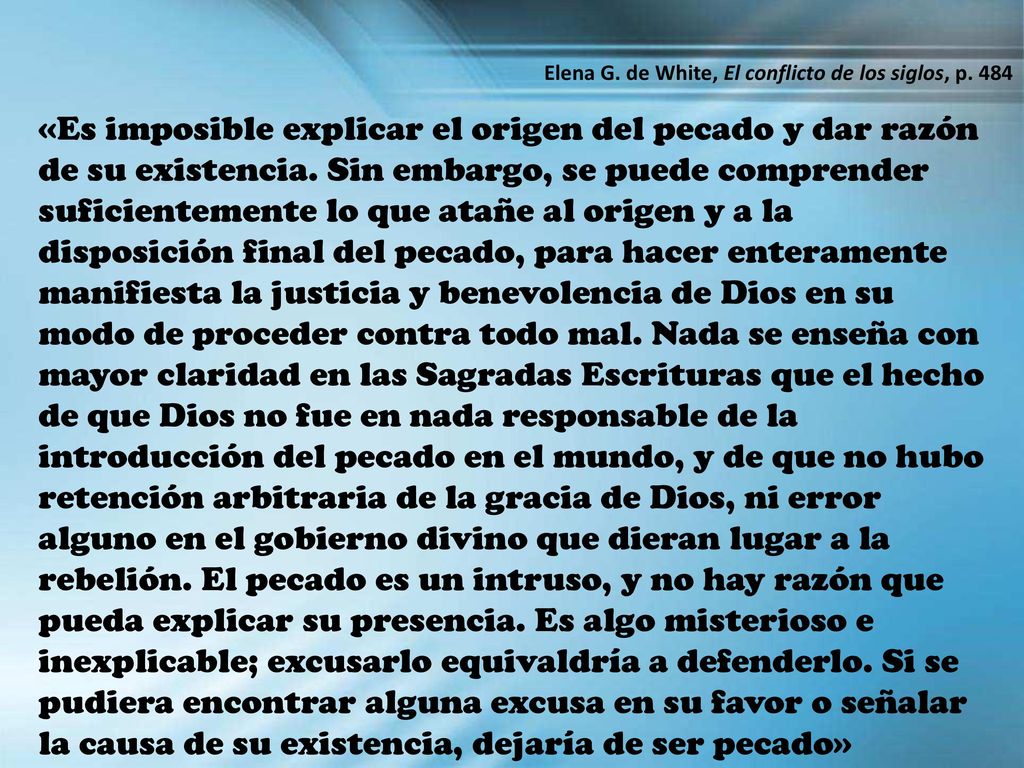 Elena G. de White, El conflicto de los siglos, p. 484