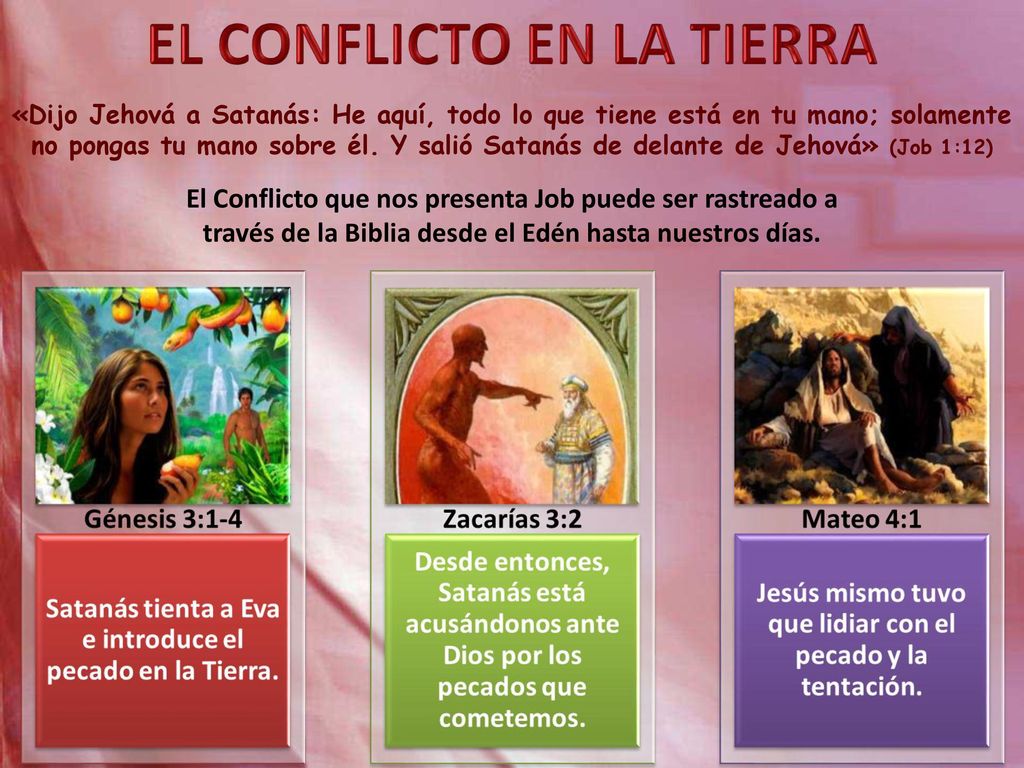 «Dijo Jehová a Satanás: He aquí, todo lo que tiene está en tu mano; solamente no pongas tu mano sobre él. Y salió Satanás de delante de Jehová» (Job 1:12)