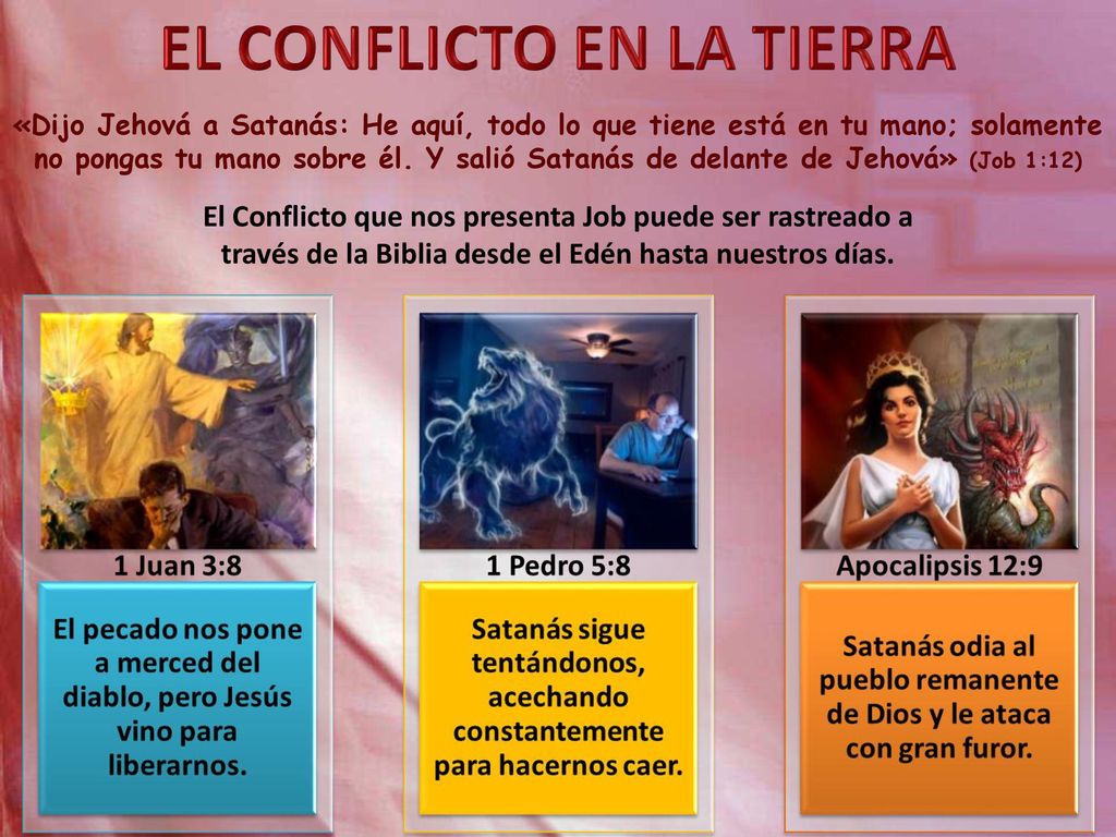 «Dijo Jehová a Satanás: He aquí, todo lo que tiene está en tu mano; solamente no pongas tu mano sobre él. Y salió Satanás de delante de Jehová» (Job 1:12)