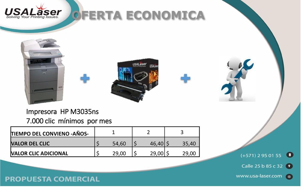 OFERTA ECONOMICA Impresora HP M3035ns clic mínimos por mes