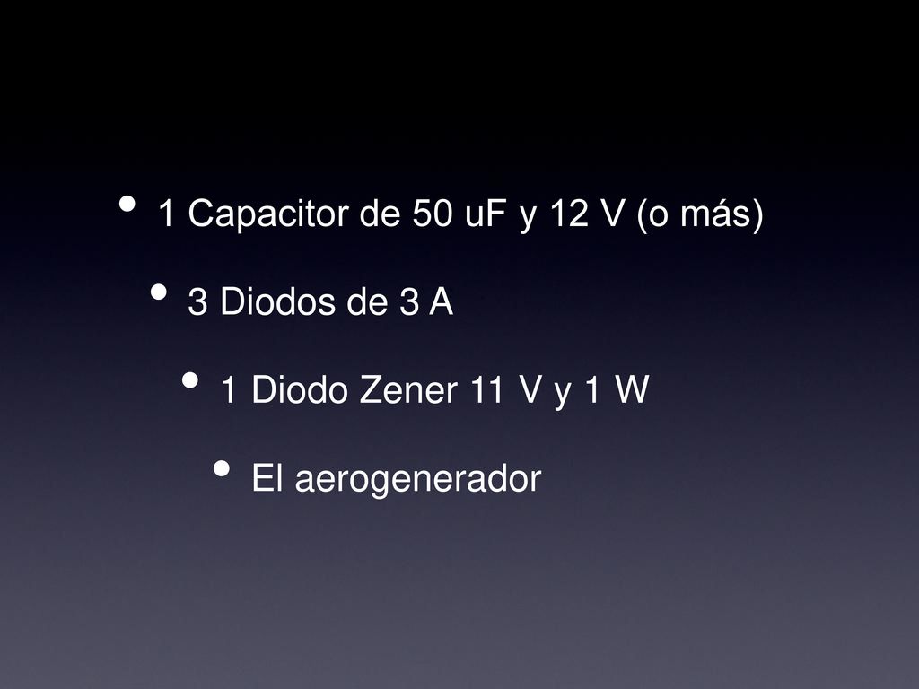 1 Capacitor de 50 uF y 12 V (o más)