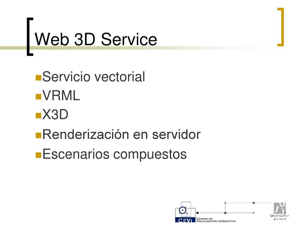 Web 3D Service Servicio vectorial VRML X3D Renderización en servidor
