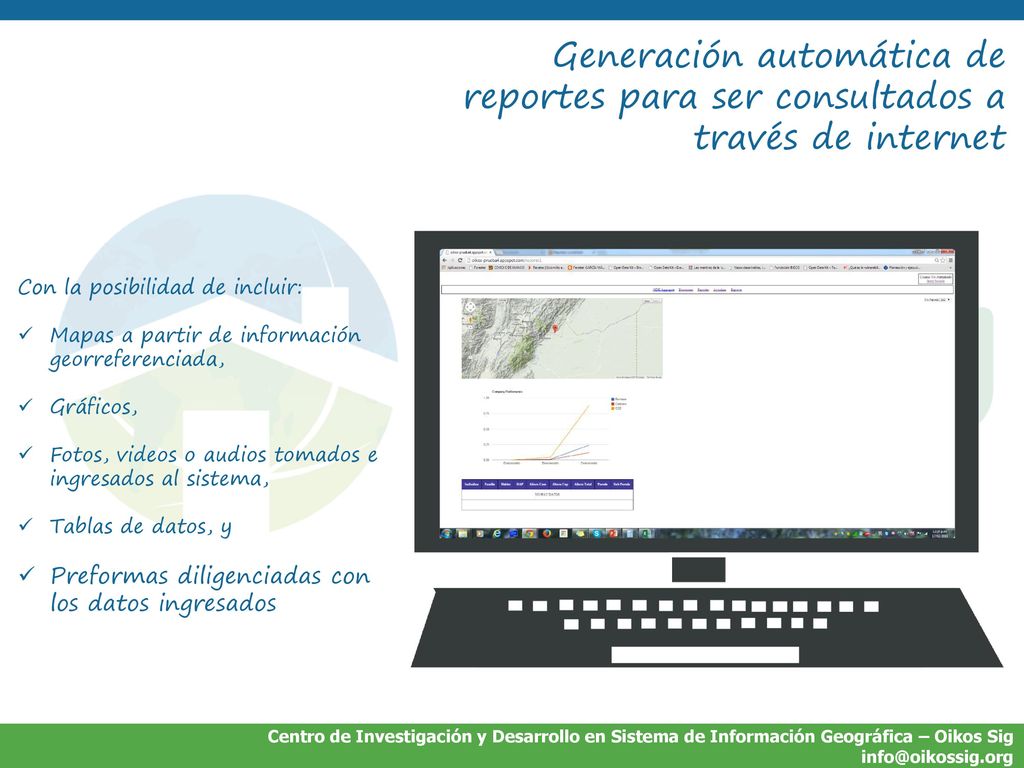 Generación automática de reportes para ser consultados a través de internet