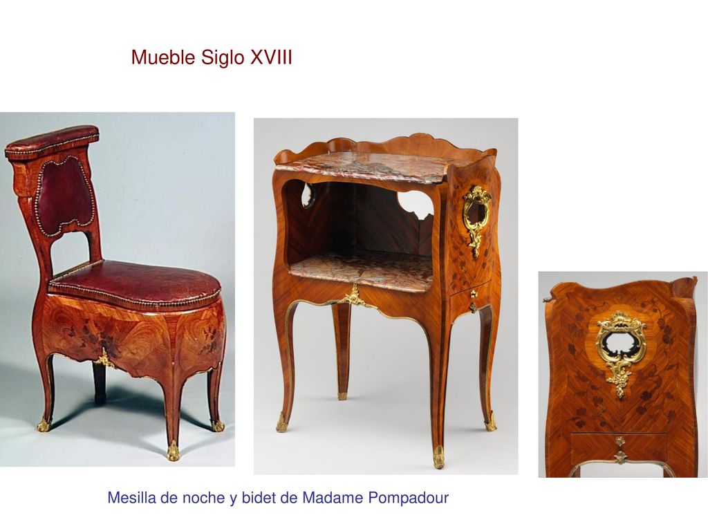 Mueble Siglo XVIII Mesilla de noche y bidet de Madame Pompadour
