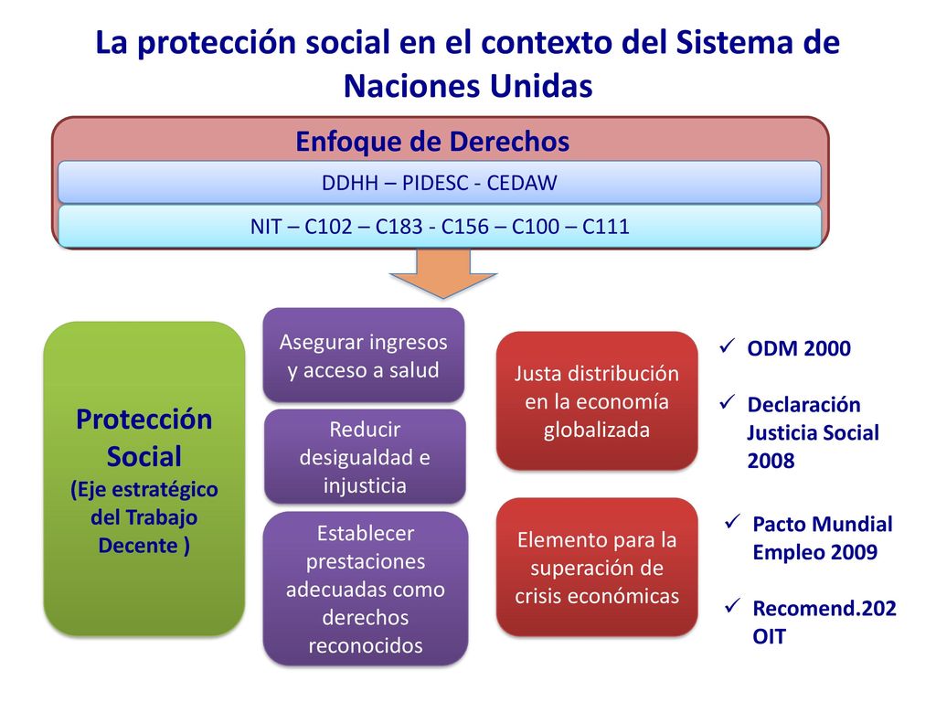 La protección social en el contexto del Sistema de Naciones Unidas