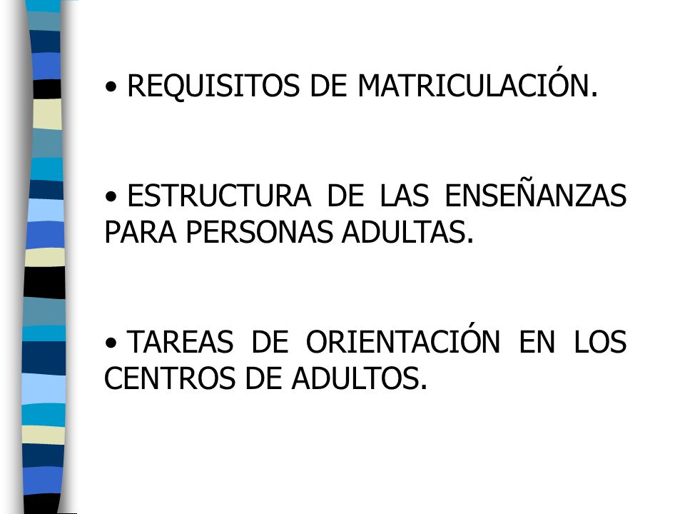 REQUISITOS DE MATRICULACIÓN.