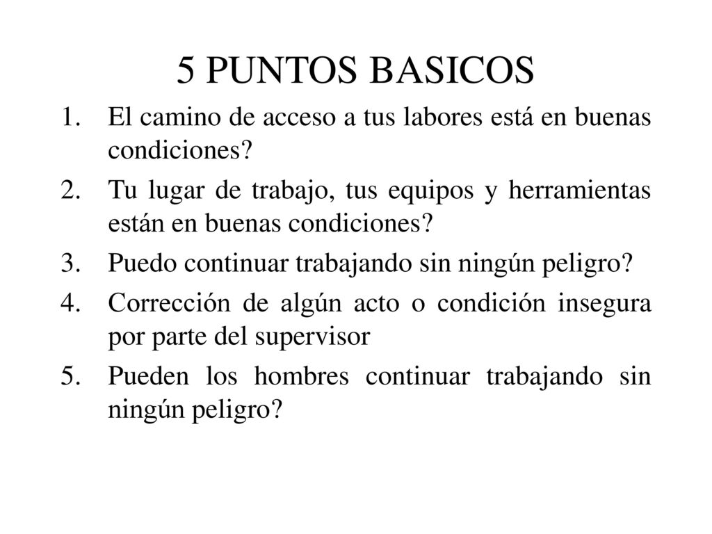5 PUNTOS BASICOS El camino de acceso a tus labores está en buenas condiciones