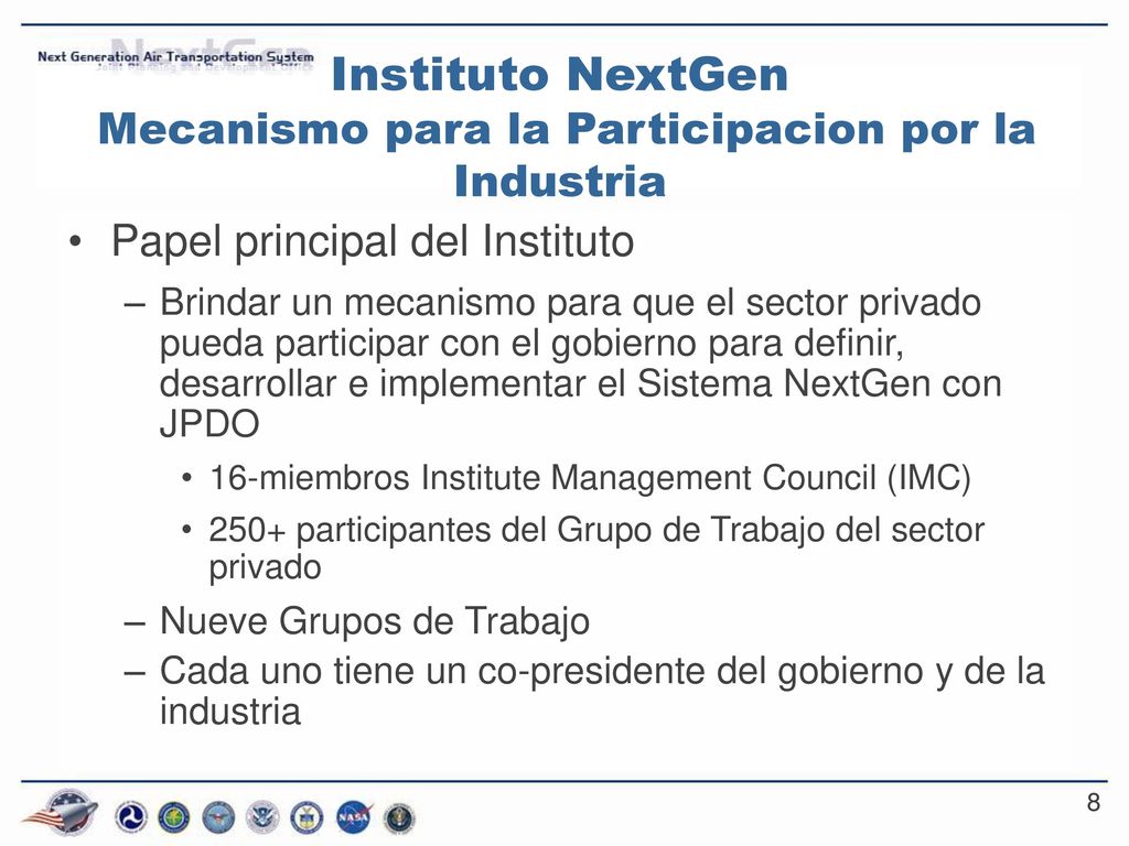 Instituto NextGen Mecanismo para la Participacion por la Industria