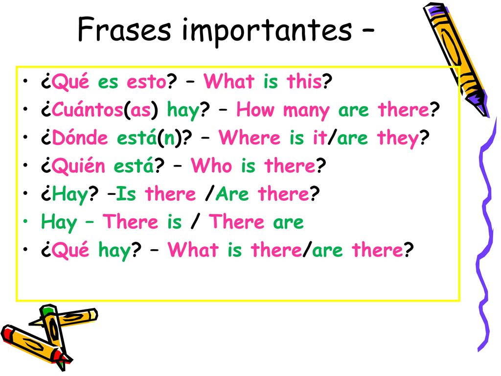 Frases importantes – ¿Qué es esto – What is this