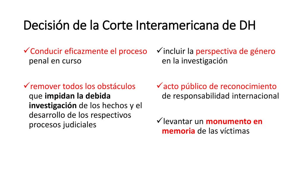 Decisión de la Corte Interamericana de DH