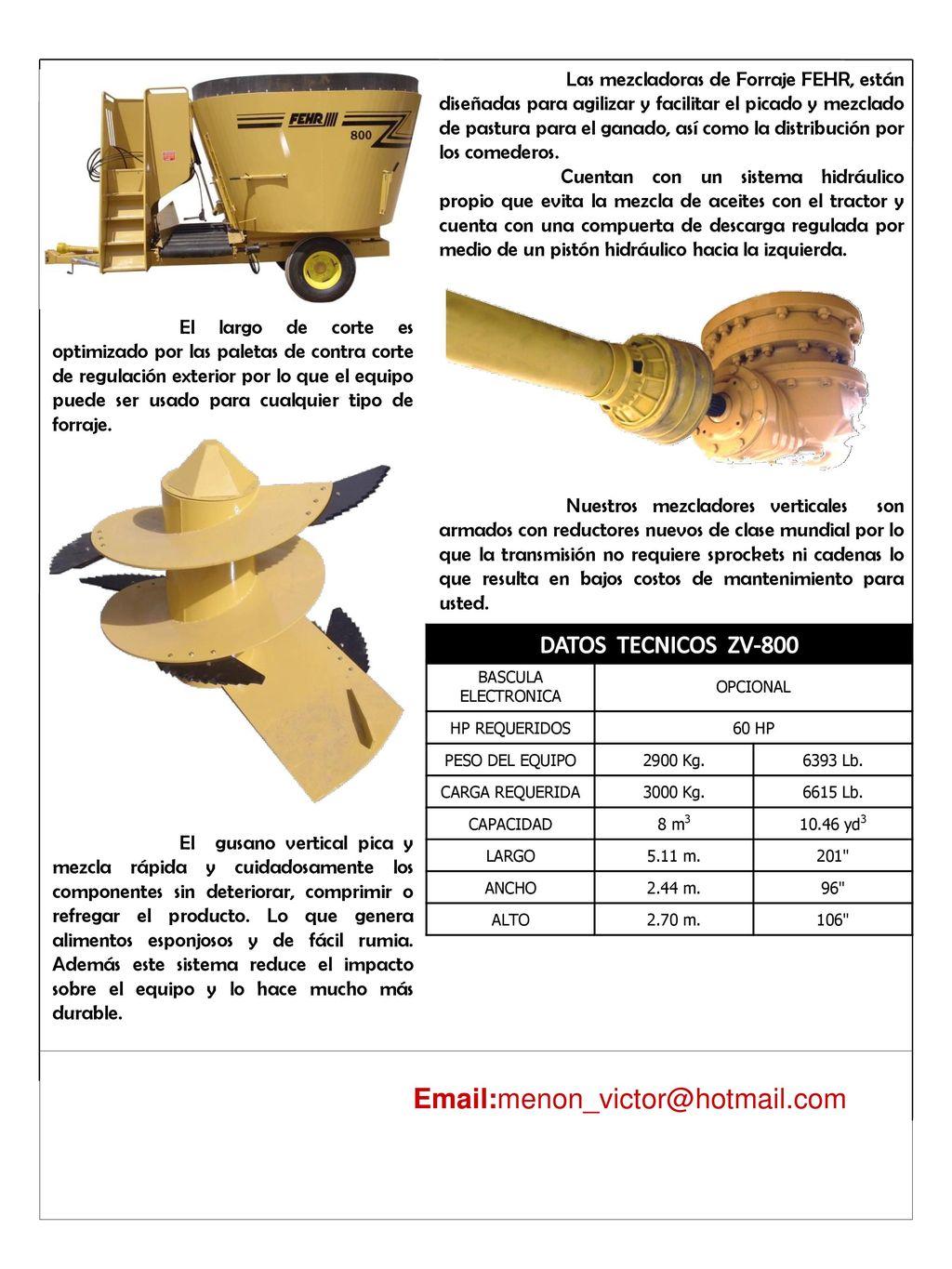 Las mezcladoras de Forraje FEHR, están diseñadas para agilizar y facilitar el picado y mezclado de pastura para el ganado, así como la distribución por los comederos.