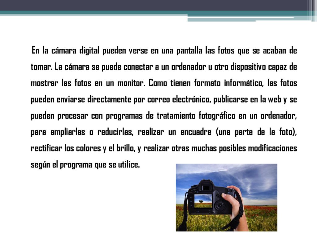 En la cámara digital pueden verse en una pantalla las fotos que se acaban de tomar.