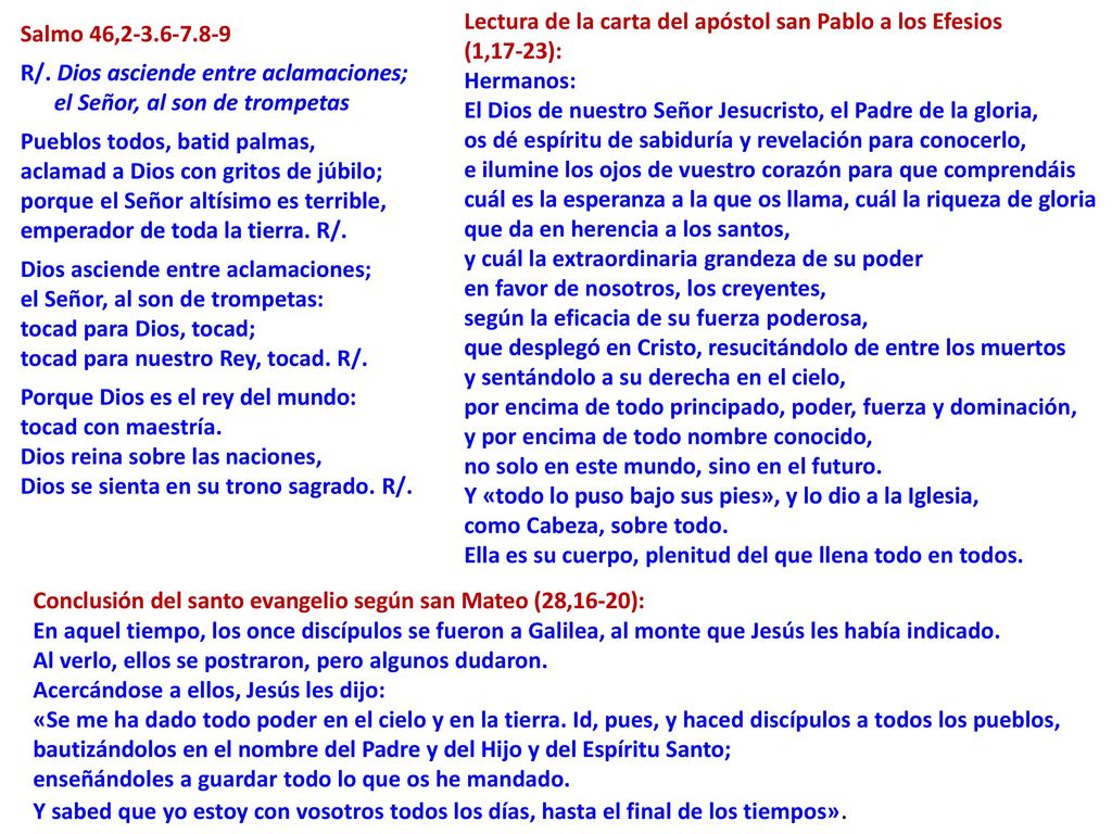 Lectura de la carta del apóstol san Pablo a los Efesios
