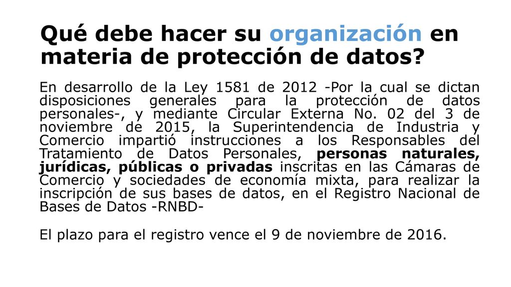 Qué debe hacer su organización en materia de protección de datos