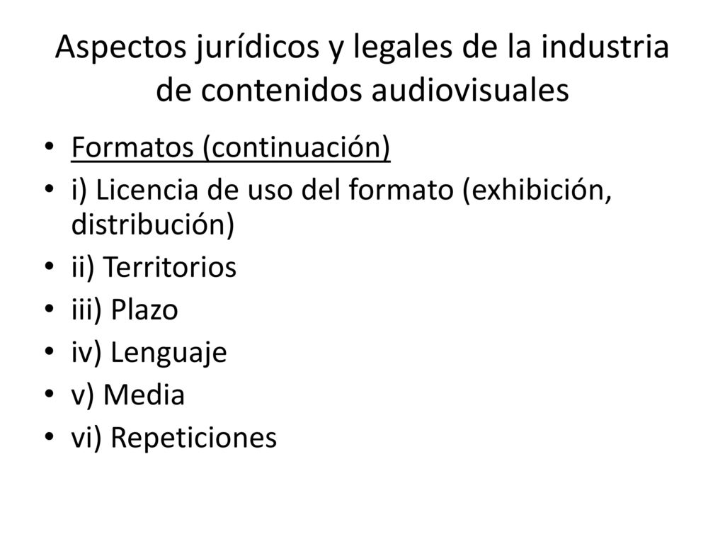 Aspectos jurídicos y legales de la industria de contenidos audiovisuales