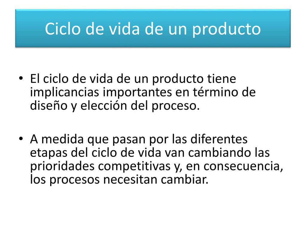 Ciclo de vida de un producto