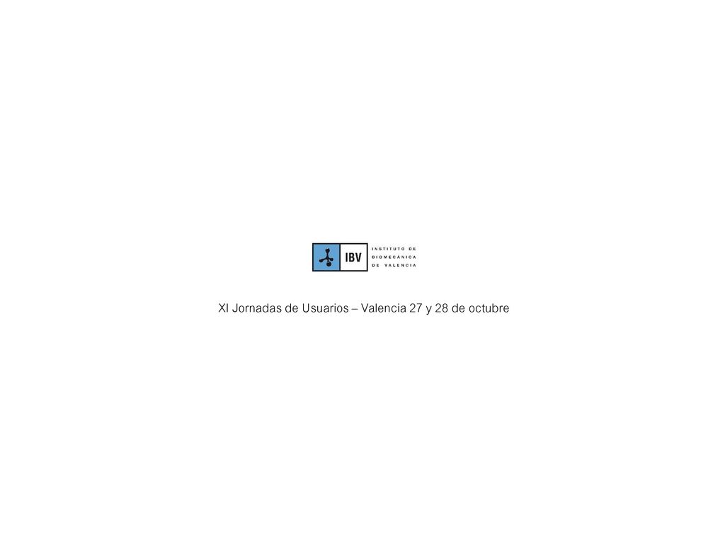 XI Jornadas de Usuarios – Valencia 27 y 28 de octubre