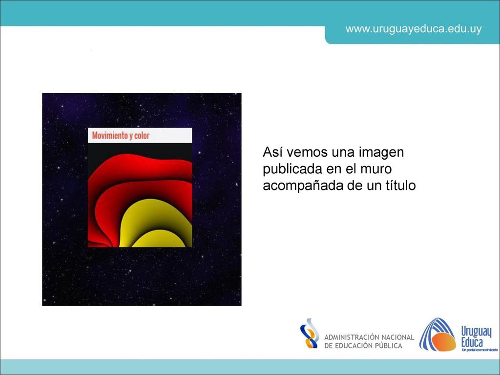 Así vemos una imagen publicada en el muro acompañada de un título