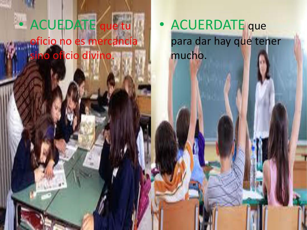ACUEDATE que tu oficio no es mercancía sino oficio divino.