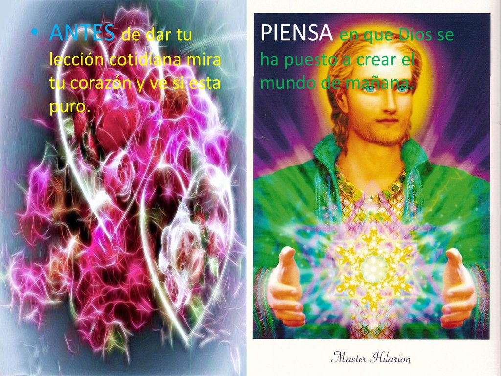 ANTES de dar tu lección cotidiana mira tu corazón y ve si esta puro.
