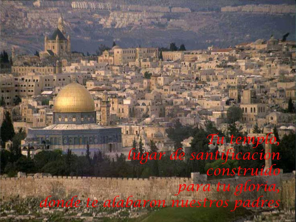 Tu templo, lugar de santificación construido para tu gloria, donde te alabaron nuestros padres