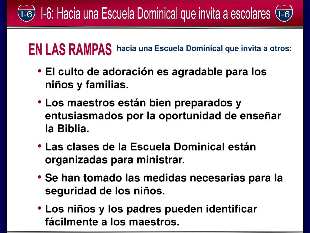 EN LAS RAMPAS hacia una Escuela Dominical que invita a otros: El culto de adoración es agradable para los niños y familias.