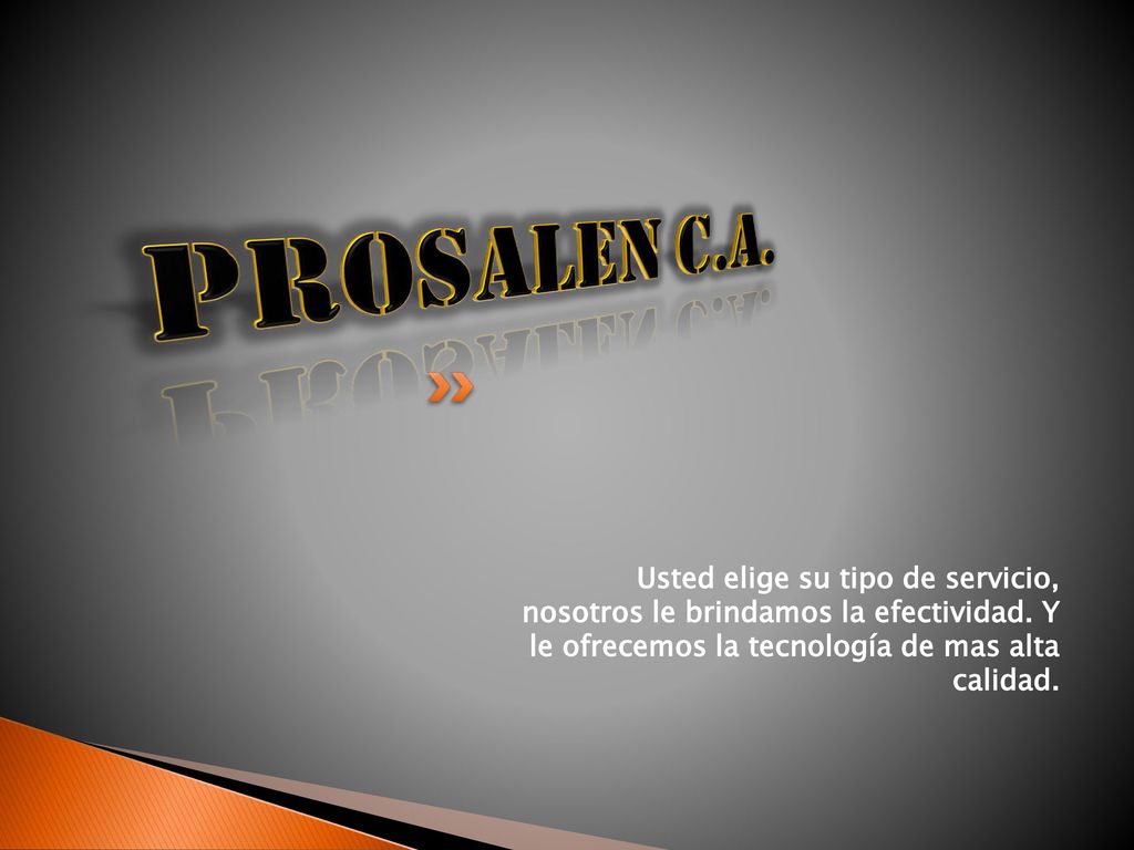 Usted elige su tipo de servicio, nosotros le brindamos la efectividad