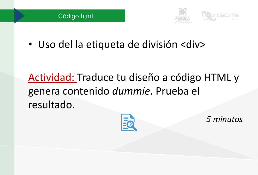 Uso del la etiqueta de división <div>