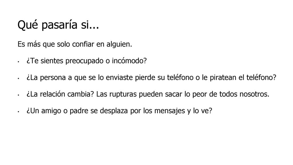 Qué pasaría si... Es más que solo confiar en alguien.