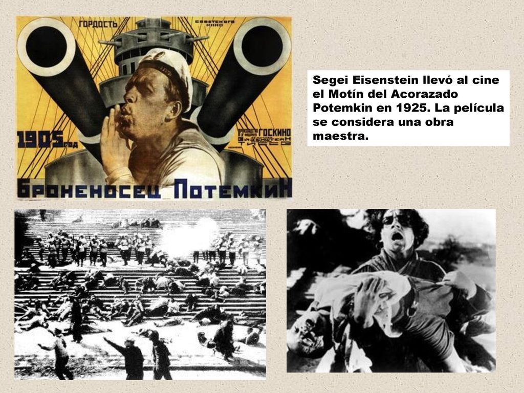 Segei Eisenstein llevó al cine el Motín del Acorazado Potemkin en 1925