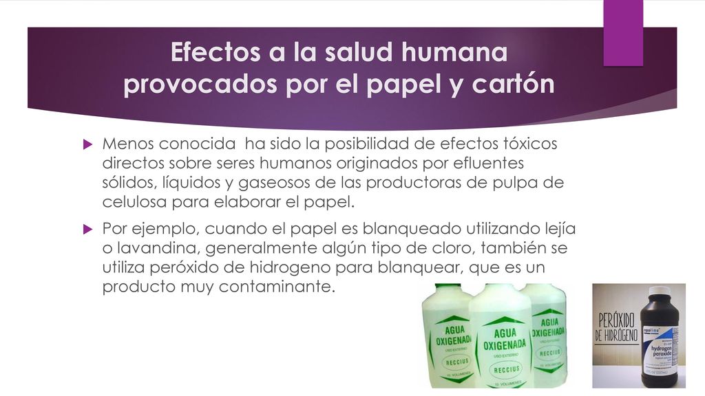 Efectos a la salud humana provocados por el papel y cartón