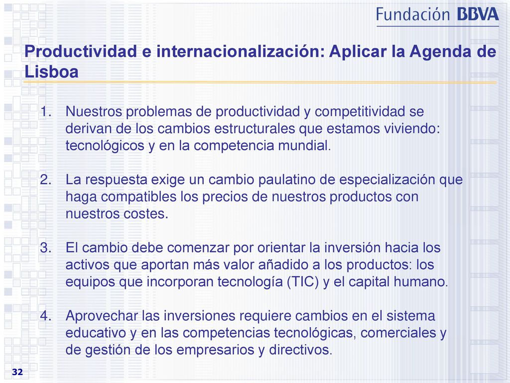 Productividad e internacionalización: Aplicar la Agenda de Lisboa