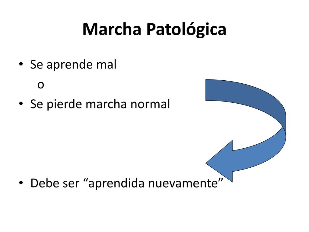 Marcha Patológica Se aprende mal o Se pierde marcha normal