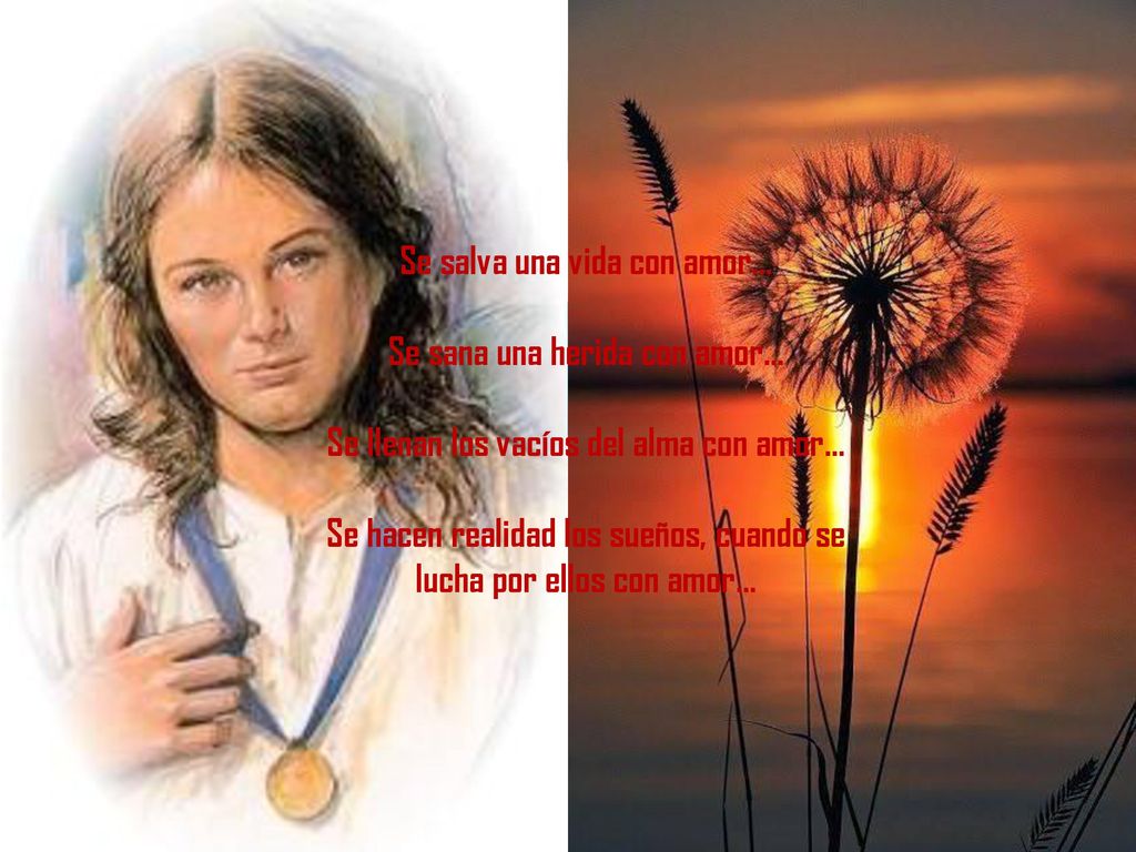 Se salva una vida con amor... Se sana una herida con amor...