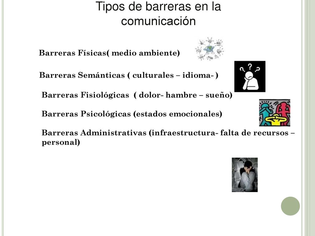 Tipos de barreras en la comunicación