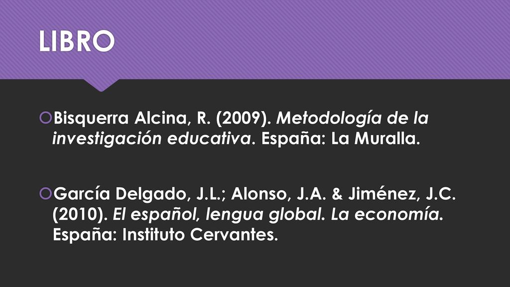LIBRO Bisquerra Alcina, R. (2009). Metodología de la investigación educativa. España: La Muralla.