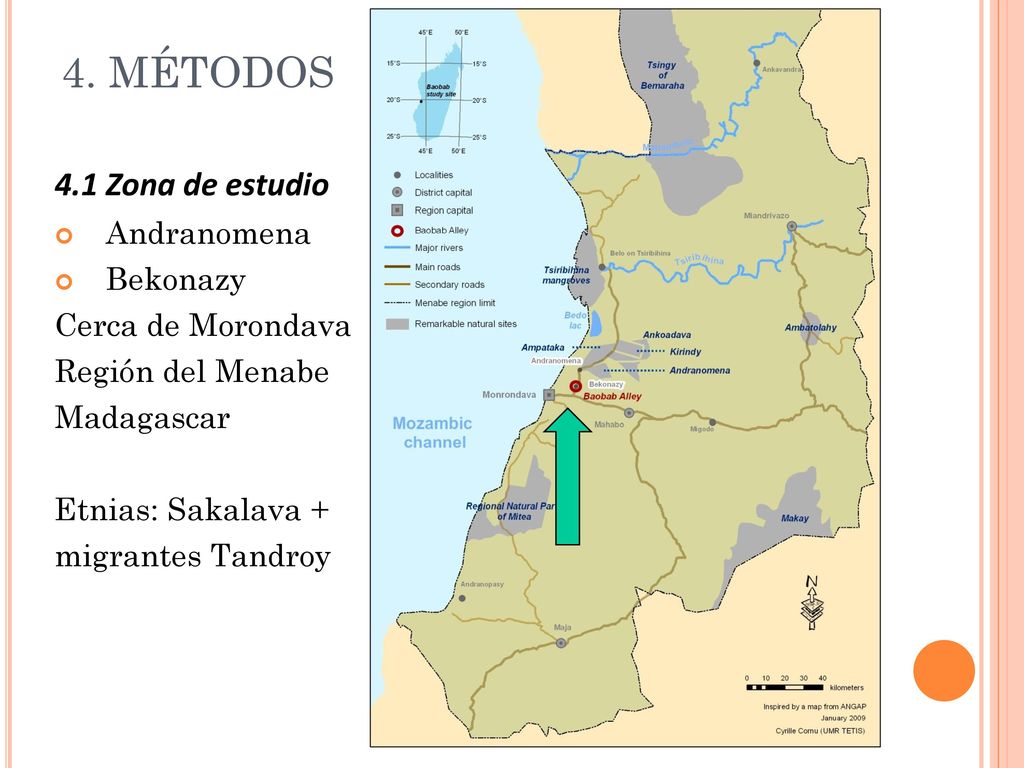 4. MÉTODOS 4.1 Zona de estudio Andranomena Bekonazy Cerca de Morondava