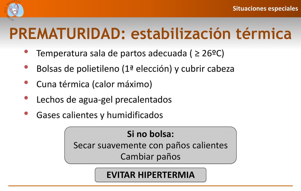 Estabilización inicial del prematuro < 32 s en sala de partos