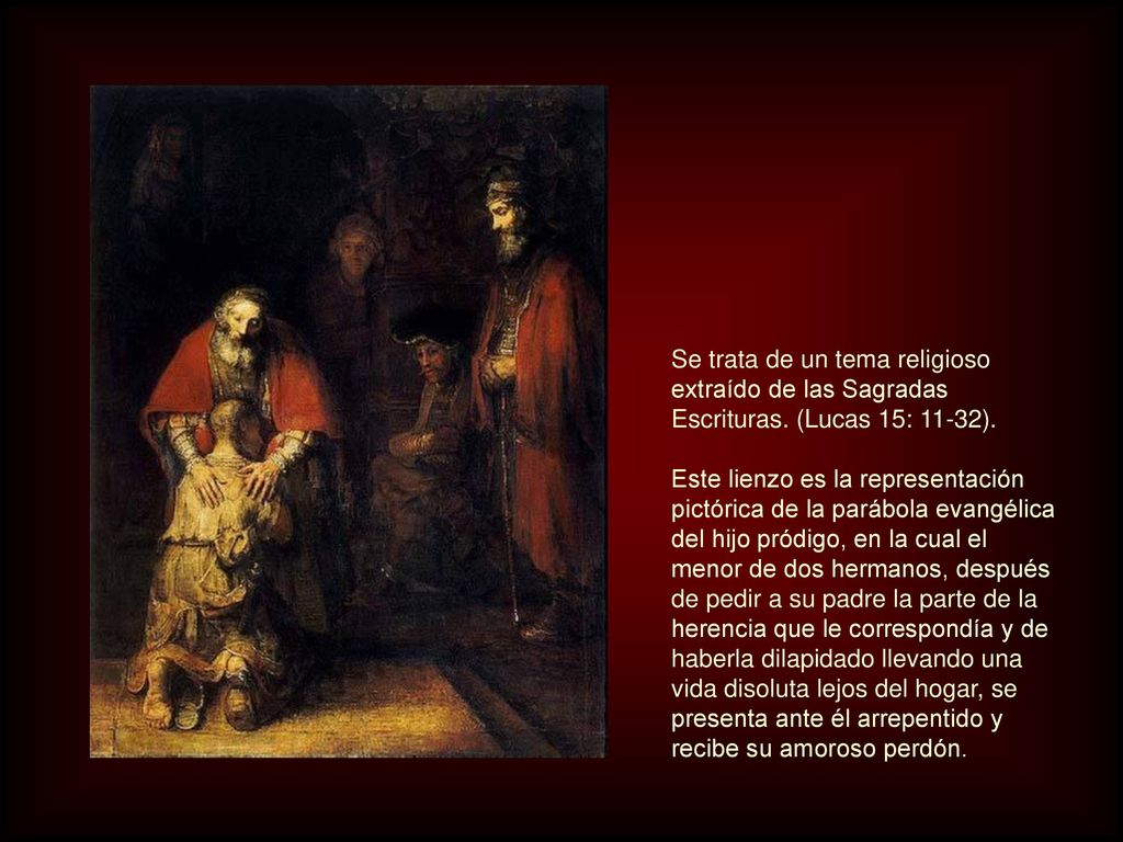Se trata de un tema religioso extraído de las Sagradas Escrituras