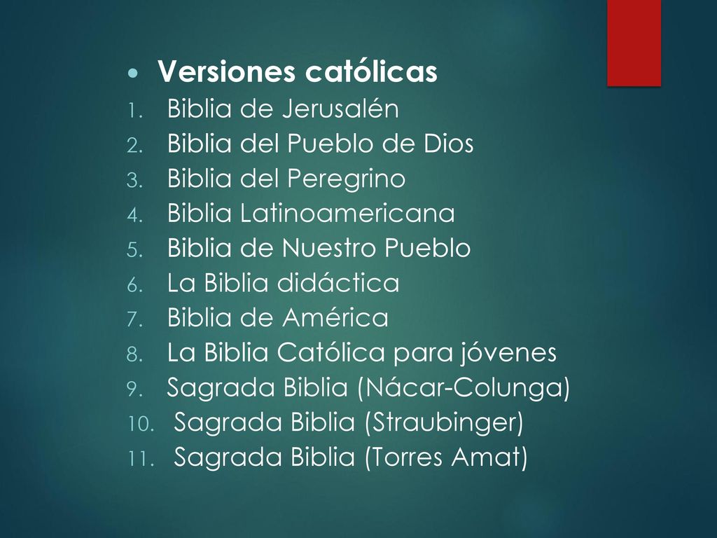Versiones católicas Biblia de Jerusalén Biblia del Pueblo de Dios