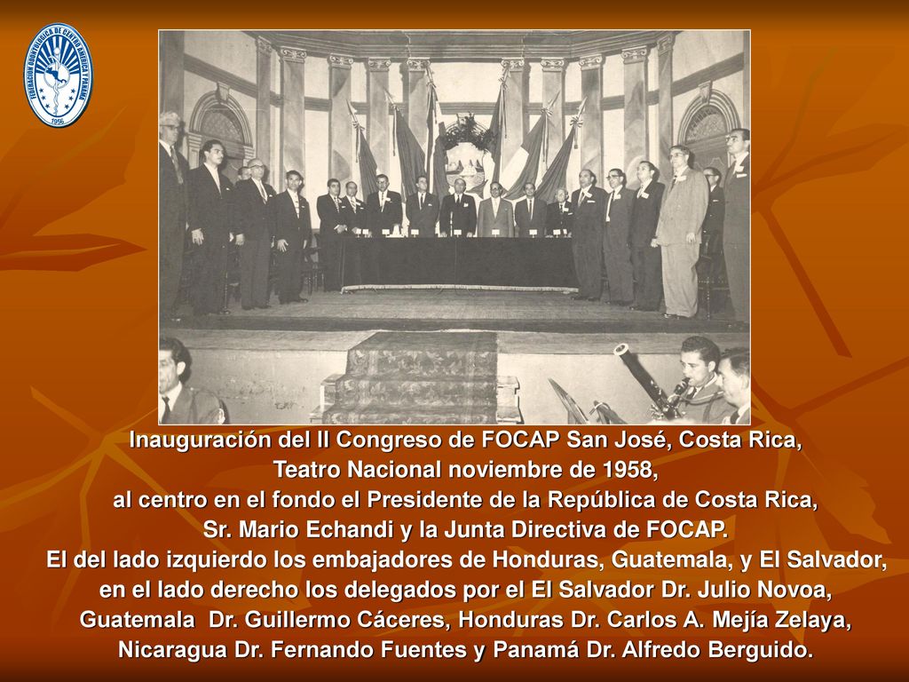 Inauguración del II Congreso de FOCAP San José, Costa Rica,